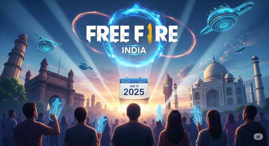 Illustration showing latest news and updates related to Free Fire Unban Date in India 2025