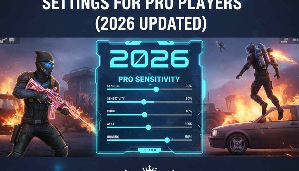 Best Free Fire Sensitivity Settings for Pro Players (2026 Updated) – Best Free Fire Sensitivity Settings Guide for headshots, drag shots, and recoil control.